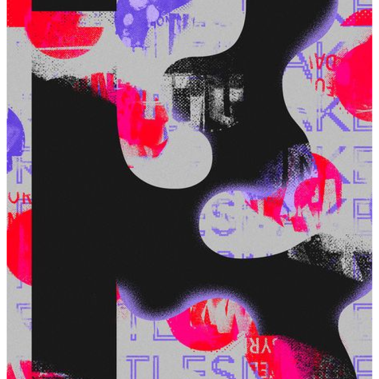 Mood board tile — explosion of color